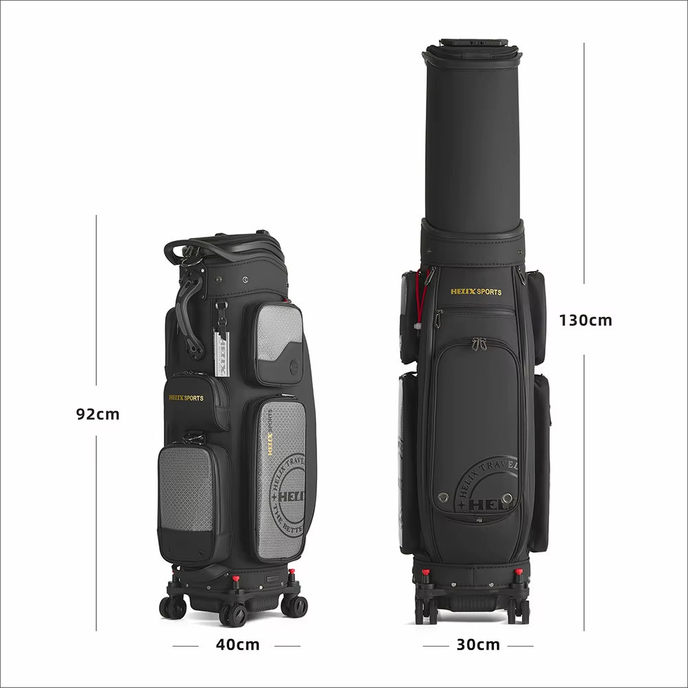 Golf Bag with 4 Ultra Quiet and Smooth Rolling Wheels Large Capacity Golf Bag for Airline Travel