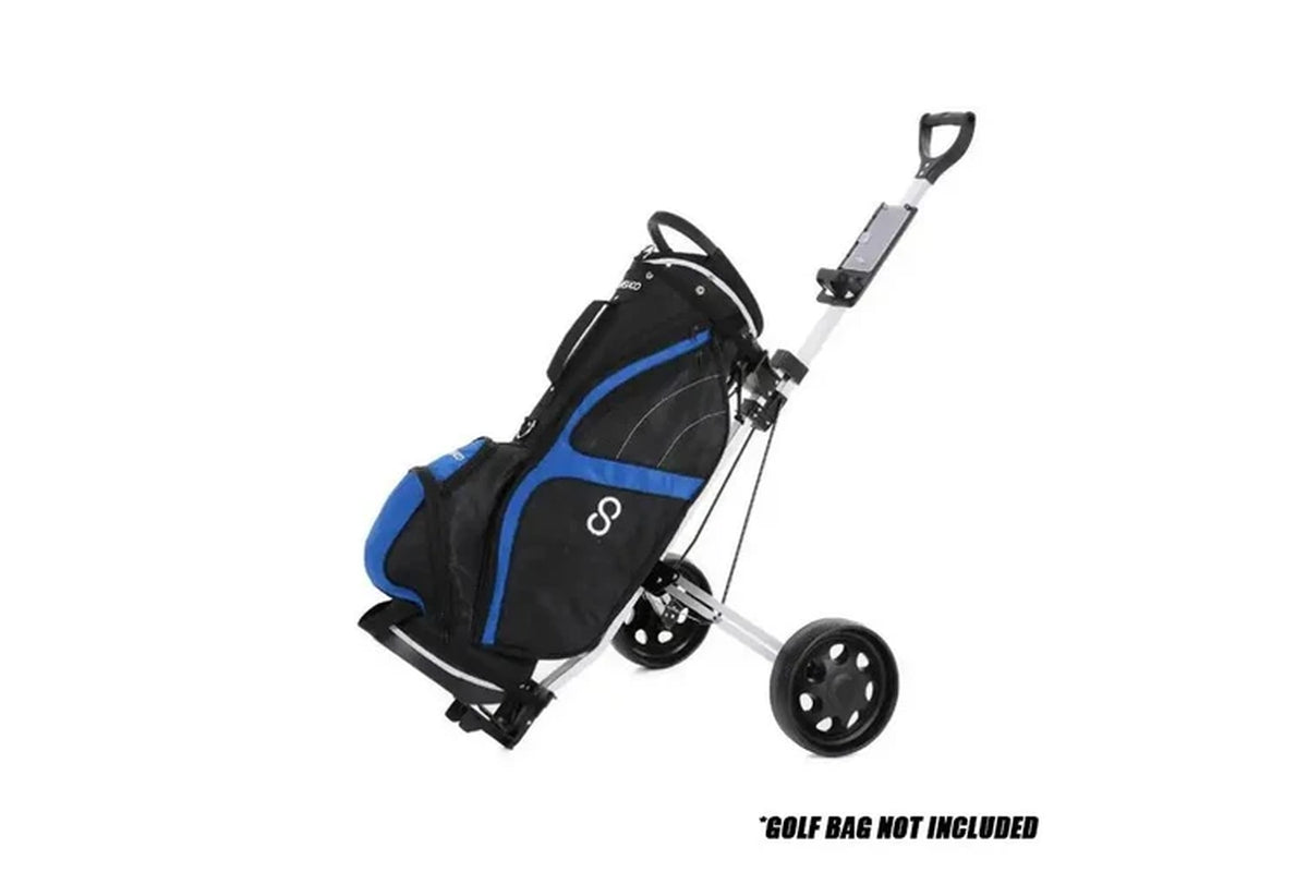 Prostrike Aluminium Golf Bag Trolley Push Cart Folding Scorecard with Phone Holder