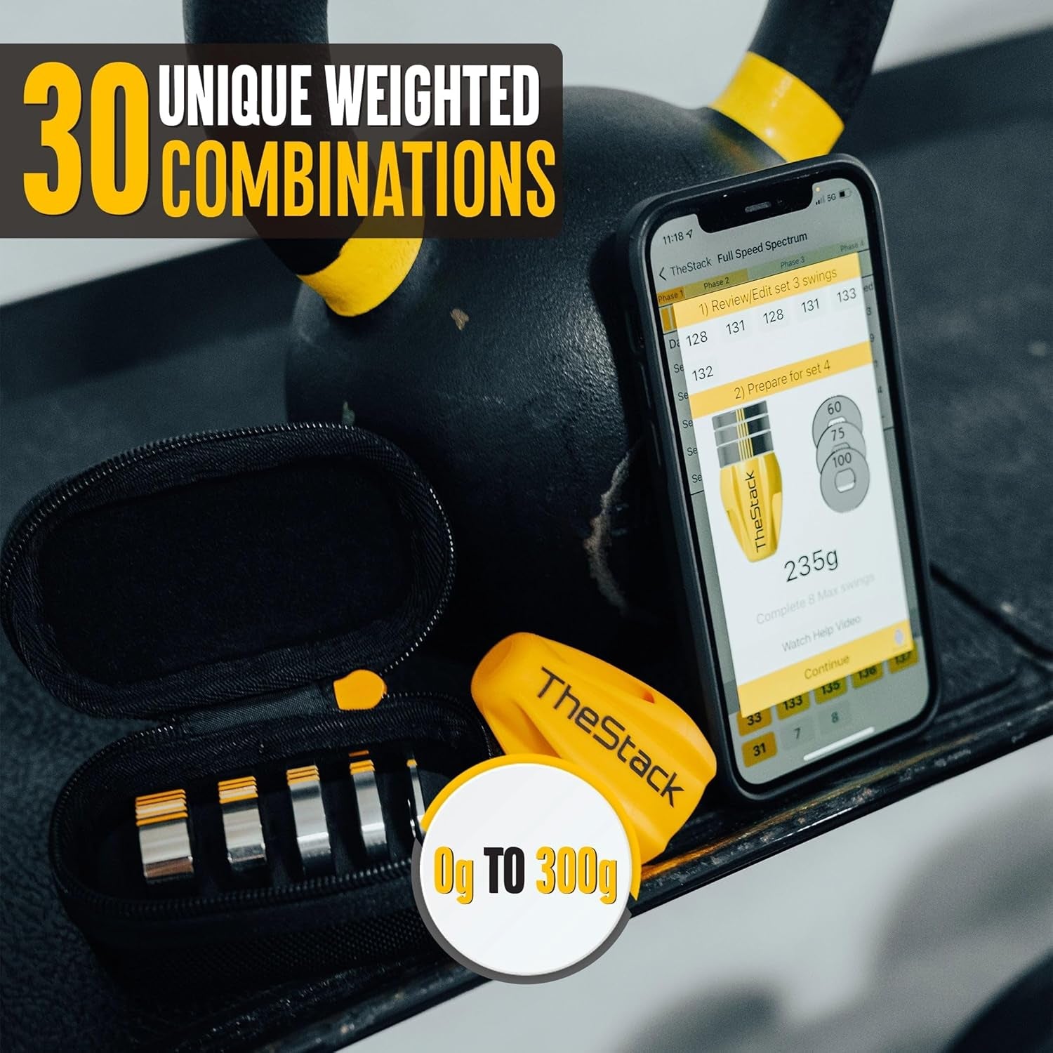 Thestack™ | Golf Swing Speed Trainer and Radar | Weighted Golf Training Aid