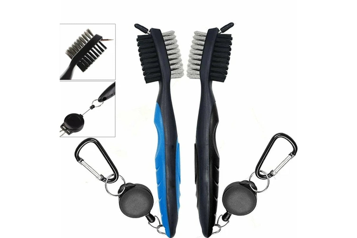 Golf Club Reel Groove Retractable Cleaning Brush