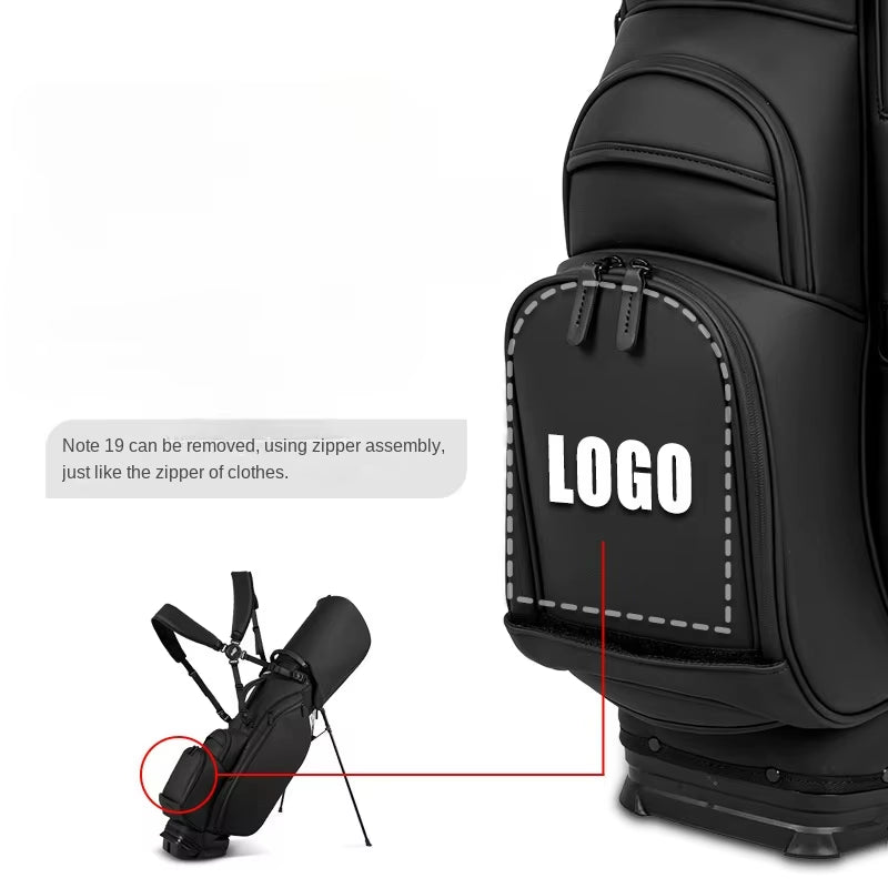 Golf Stand Bag with Stand Lightweight Golf Bag for Men Multifunction PU Leather Golf Rack Bag