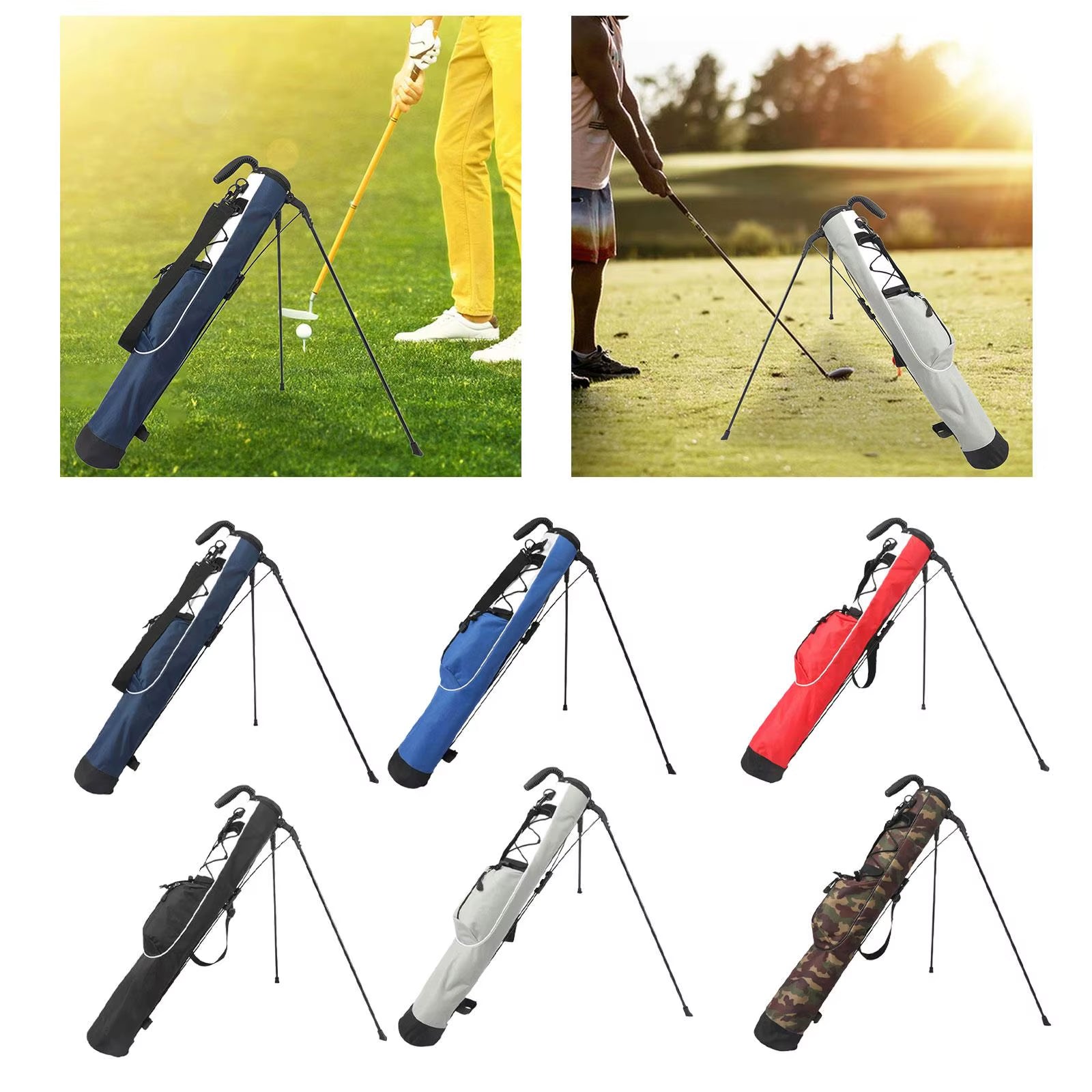 Golf Bag Golf Stand Bag Portable Storage Bag Lightweight Organizer Golf Carry Bag Golf Club Bag for Golf Supplies Golfer Gift