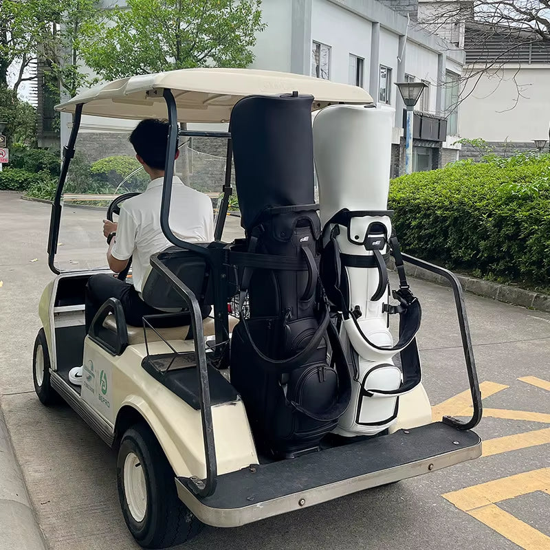 Golf Stand Bag with Stand Lightweight Golf Bag for Men Multifunction PU Leather Golf Rack Bag