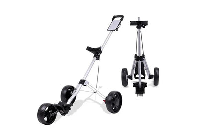Prostrike Aluminium Golf Bag Trolley Push Cart Folding Scorecard with Phone Holder