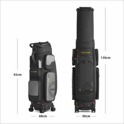 Golf Bag with 4 Ultra Quiet and Smooth Rolling Wheels Large Capacity Golf Bag for Airline Travel