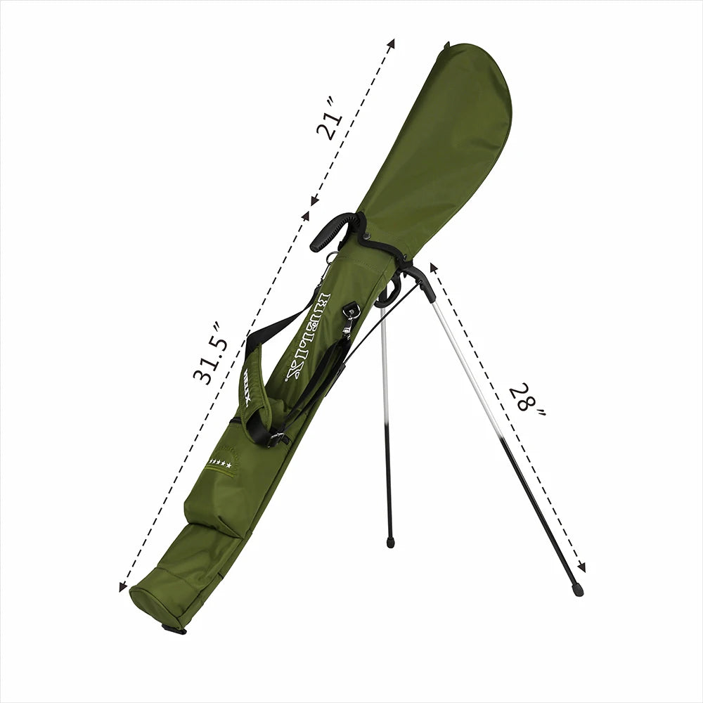 Sunday Golf Bag with Stand, Lightweight Easy Carry Golf Stand Bag with Shoulder Strap, Practice Ranger Sunday Bag for Men