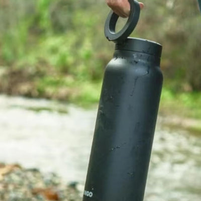 Insulated Water Bottle Compatible Water Bottle with Phone Holder,Stainless Steel Water Bottle with Phone Tripod