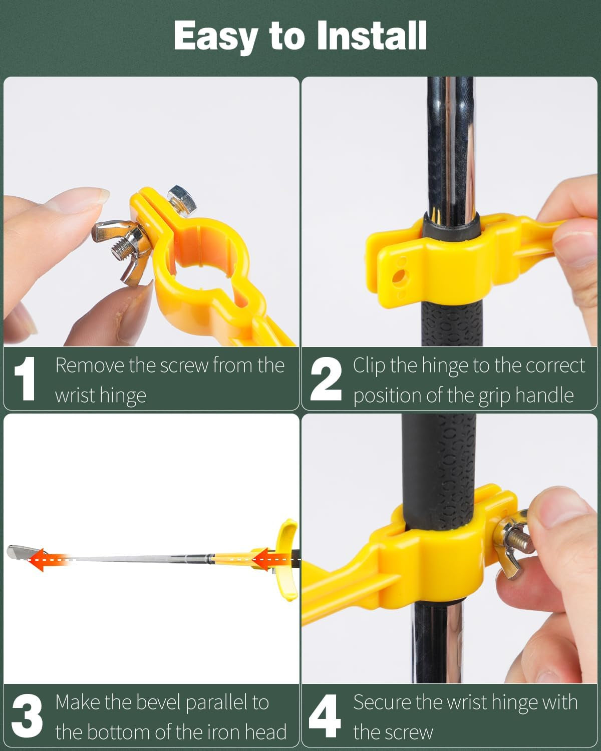 Golf Training Wrist Hinge Golf Swing Training Aid Swing Correcting Trainer Tool for Golfers Beginners Arm Elbow Posture Teaching Accessory for Golf Club Practice