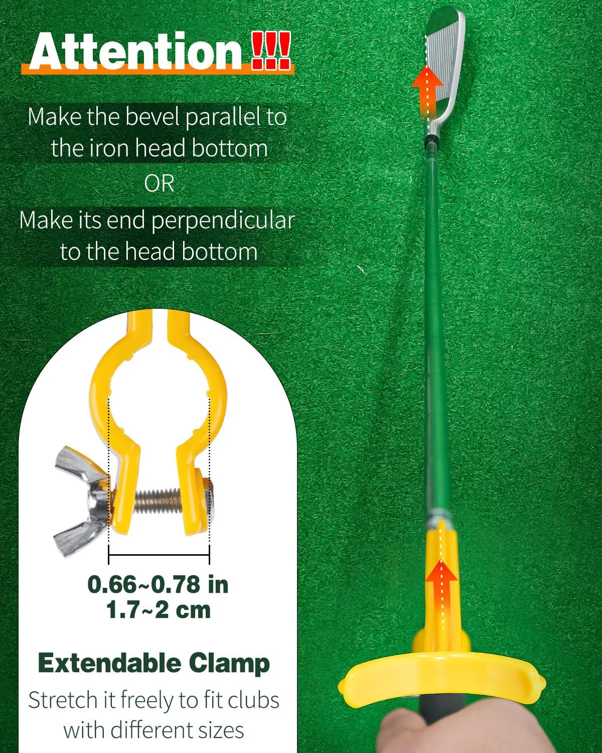 Golf Training Wrist Hinge Golf Swing Training Aid Swing Correcting Trainer Tool for Golfers Beginners Arm Elbow Posture Teaching Accessory for Golf Club Practice