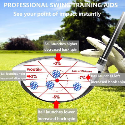 Golf Driver Impact Tape Labels 120 Pcs Golf Impact Stickers for Swing Training Irons Putters and Woods