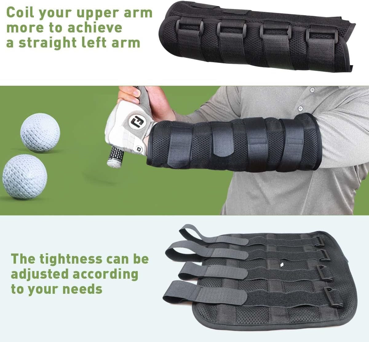 Golf Swing Training Elbow Brace, Straight and Turn Arm Golf Swing Trainer Golf Swing Trainer, Perfect for Amend Chicken Wings and Correction Brace of Golf Swing
