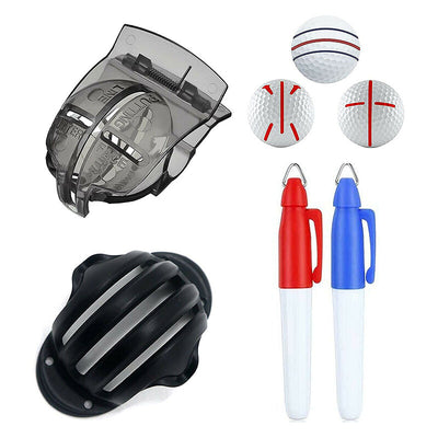 Sports Alignment Golf Ball Marker 3 Line Tool Drawing Liner Set Stencil AU Stock