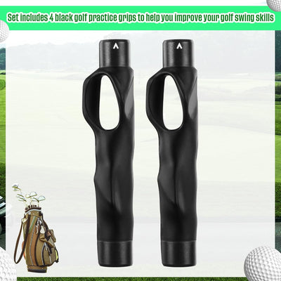 4 Pcs Golf Grip Trainer Attachment for Improving Hand Positioning Golf Club Grip Trainer Golf Training Equipment Right Handed Golf Swing Trainer for Beginner Correct Grip Posture