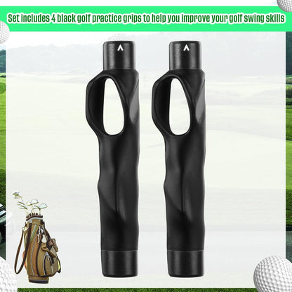 4 Pcs Golf Grip Trainer Attachment for Improving Hand Positioning Golf Club Grip Trainer Golf Training Equipment Right Handed Golf Swing Trainer for Beginner Correct Grip Posture
