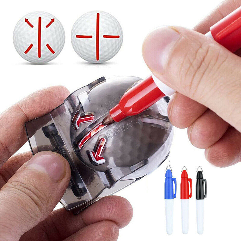 Sports Alignment Golf Ball Marker 3 Line Tool Drawing Liner Set Stencil AU Stock