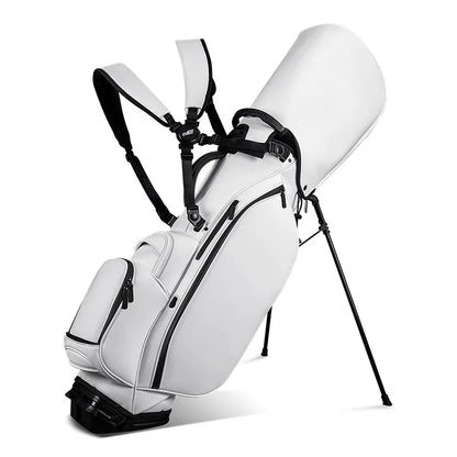 Golf Stand Bag with Stand Lightweight Golf Bag for Men Multifunction PU Leather Golf Rack Bag