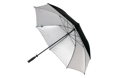 Clifton Windpro Golf 136Cm Manual Open Windproof UPF50+ UV Umbrella Black Silver
