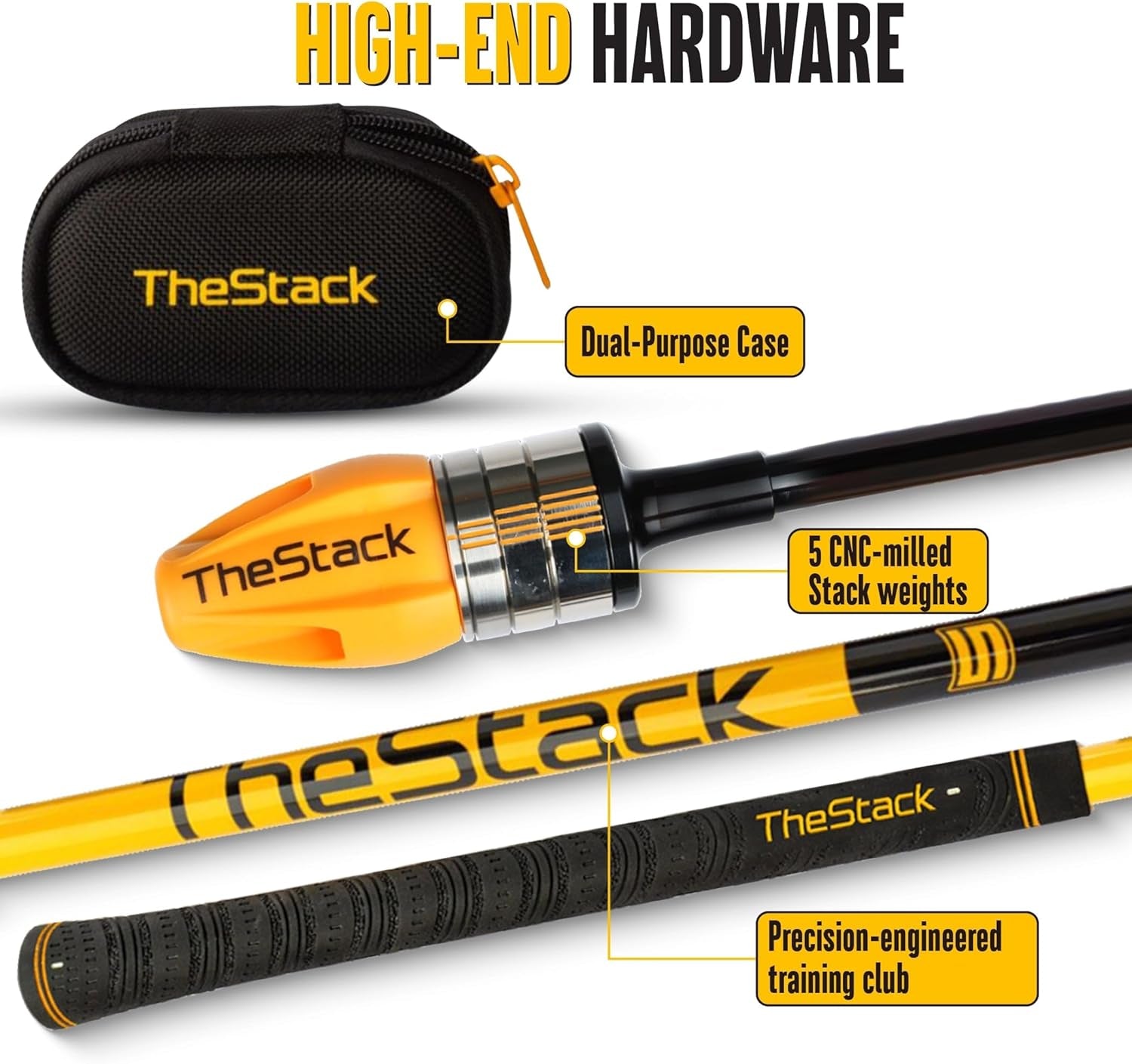 Thestack™ | Golf Swing Speed Trainer and Radar | Weighted Golf Training Aid