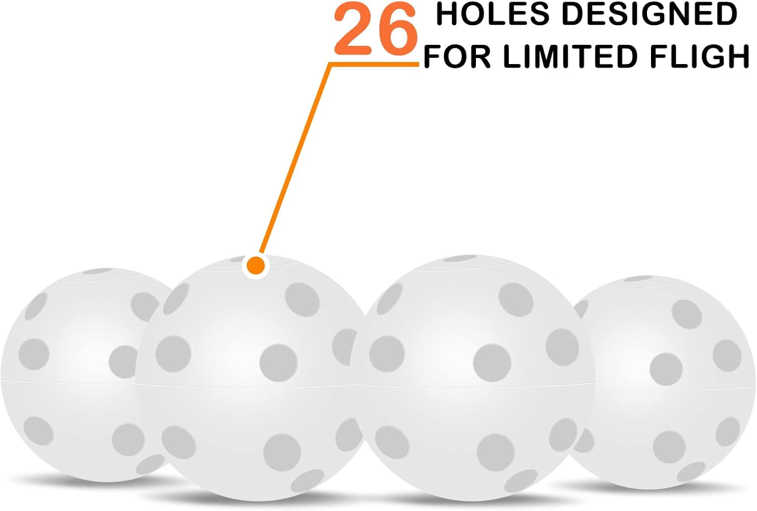 Plastic Golf Training Balls 42 Mm Golf Balls for Indoor Putting Green Backyard Outdoor Practice Equipment with 2 Golf Ball Tees