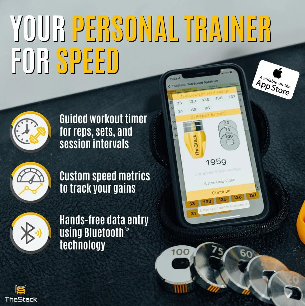 Thestack™ | Golf Swing Speed Trainer and Radar | Weighted Golf Training Aid