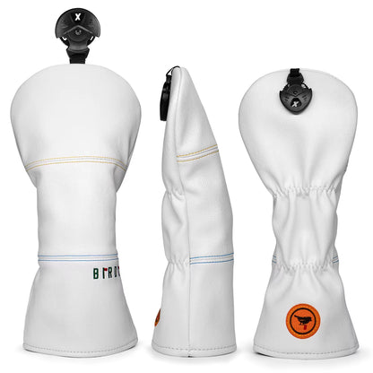 Golf Headcovers Simple Fashion Design Birdie Golf Driver Head Cover Embroidery Driver Fairway Wood Hybrid with Number Tags Bla