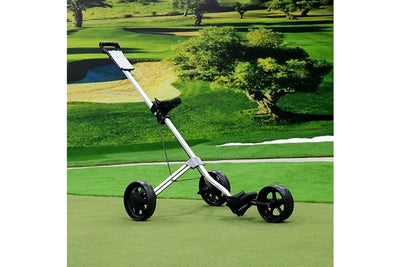 Prostrike Aluminium Golf Bag Trolley Push Cart Folding Scorecard with Phone Holder