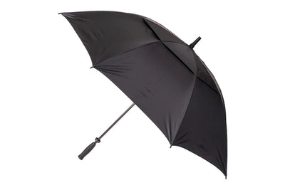 Clifton Windpro Golf 136Cm Manual Open Windproof UPF50+ UV Umbrella Black Silver