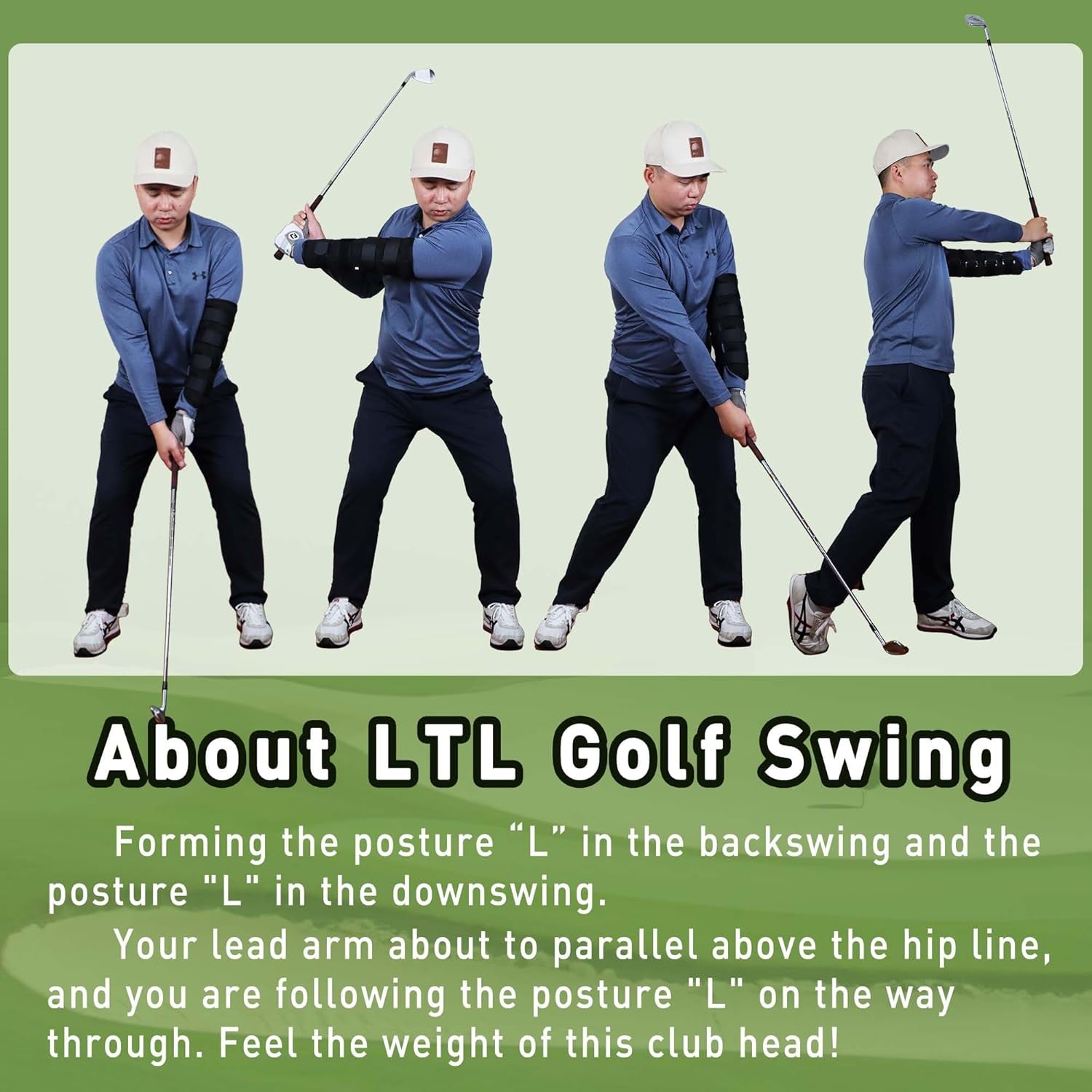 Golf Swing Training Elbow Brace, Straight and Turn Arm Golf Swing Trainer Golf Swing Trainer, Perfect for Amend Chicken Wings and Correction Brace of Golf Swing