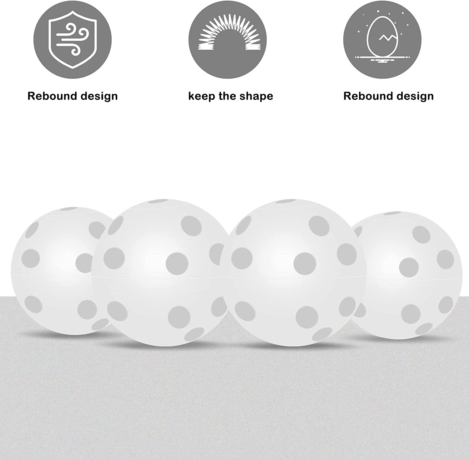 Plastic Golf Training Balls 42 Mm Golf Balls for Indoor Putting Green Backyard Outdoor Practice Equipment with 2 Golf Ball Tees