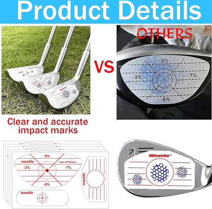 Golf Driver Impact Tape Labels 120 Pcs Golf Impact Stickers for Swing Training Irons Putters and Woods