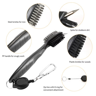 Golf Towel Microfiber Waffle Pattern Golf Brush Tool Kit with Club Groove Cleaner Golf Divot Repair Tool Golf Accessories
