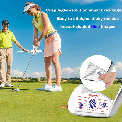 Golf Driver Impact Tape Labels 120 Pcs Golf Impact Stickers for Swing Training Irons Putters and Woods
