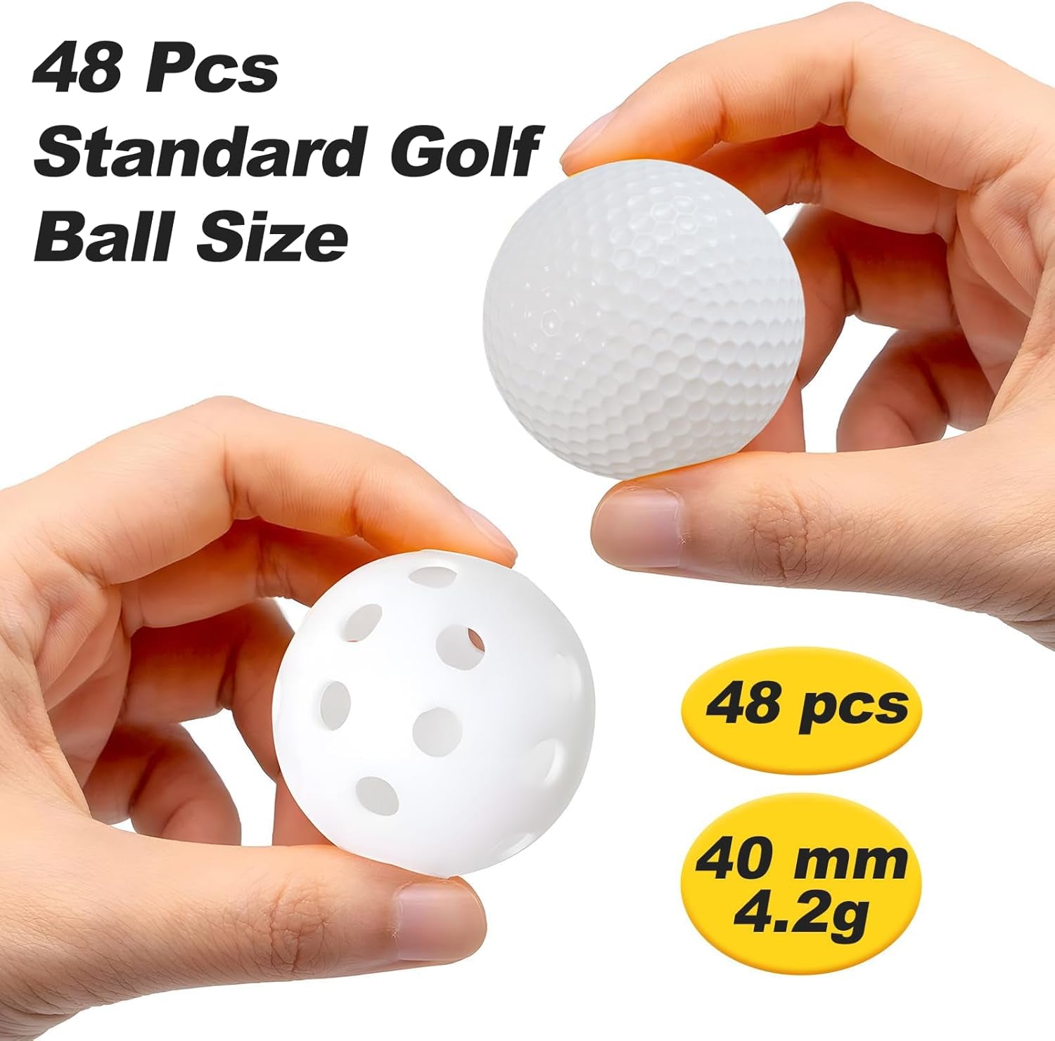 Golf-Übungsball, Luftstrom, Hohl, Übung, Golfbälle, 40 Mm, Kunststoff, Golfbälle Für Schaukelübungen, Fahren, Zuhause, Outdoor, Golfspiele Für Erwachsene Und Kinder