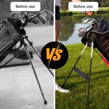 Golf Bag Stand Attachment New Golf Bag Stand Tripod Adjuster Upgrade PU Leather Straps with Hooks for Professional Golf Supplies