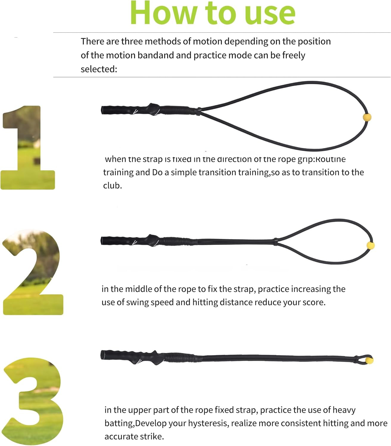 Golf Swing Training Aid Warmup Posture Corrector Golf Swing Trainer Improve Speed Temple Golf Swing Rope Trainer for Arm Strength Golf Training Equipment for Golf Practice Beginner-Lover Elevate Game