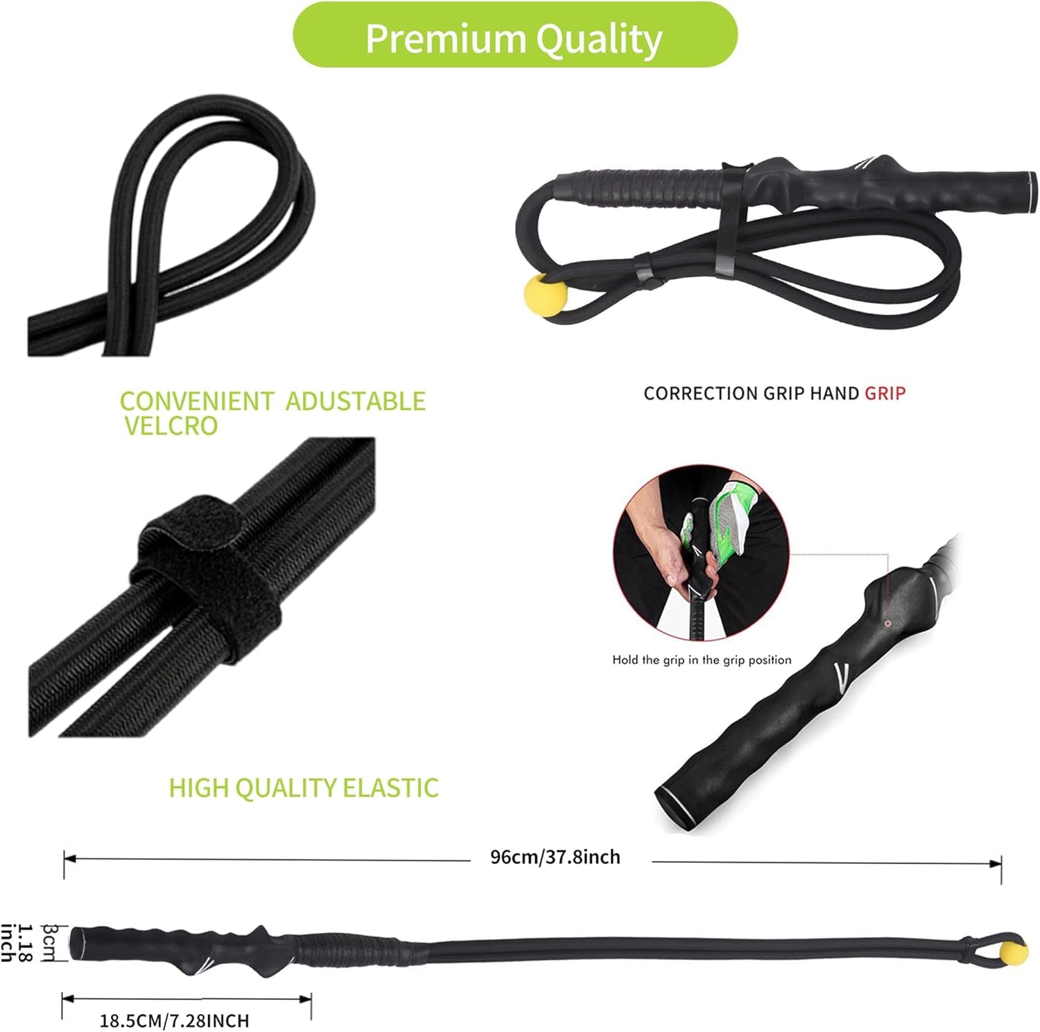 Golf Swing Training Aid Warmup Posture Corrector Golf Swing Trainer Improve Speed Temple Golf Swing Rope Trainer for Arm Strength Golf Training Equipment for Golf Practice Beginner-Lover Elevate Game