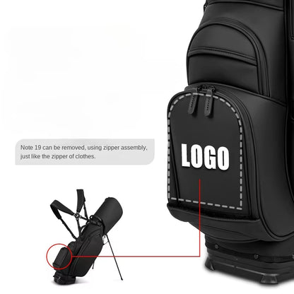 Golf Stand Bag with Stand Lightweight Golf Bag for Men Multifunction PU Leather Golf Rack Bag