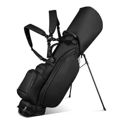Golf Stand Bag with Stand Lightweight Golf Bag for Men Multifunction PU Leather Golf Rack Bag
