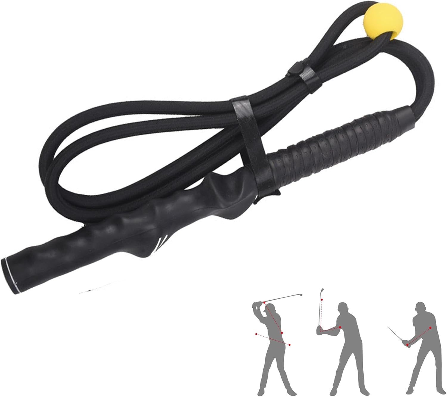 Golf Swing Training Aid Warmup Posture Corrector Golf Swing Trainer Improve Speed Temple Golf Swing Rope Trainer for Arm Strength Golf Training Equipment for Golf Practice Beginner-Lover Elevate Game