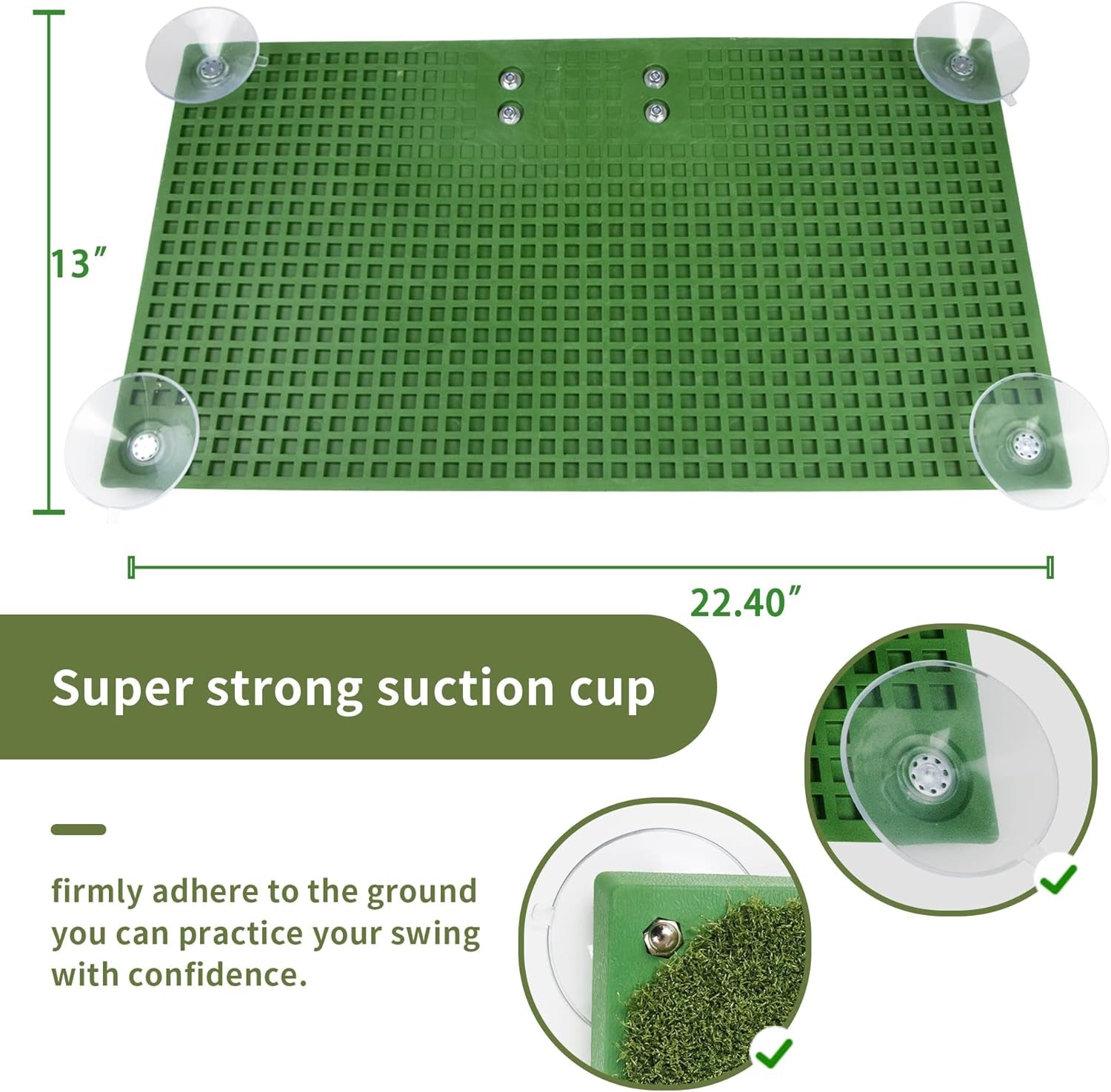 Golf Swing Trainer - Golf Training Equipment with 5 Height Adjustments - Iron and Club Practice Simulator in Home & Indoor - Portable Golf Swing Practice Mat, True Impact